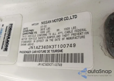 2003 Nissan 350Z Touring from USA, damaged, VIN JN1AZ34DX3T100749